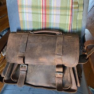 Brown Leather Messenger Bag/Briefcase/Satchel
